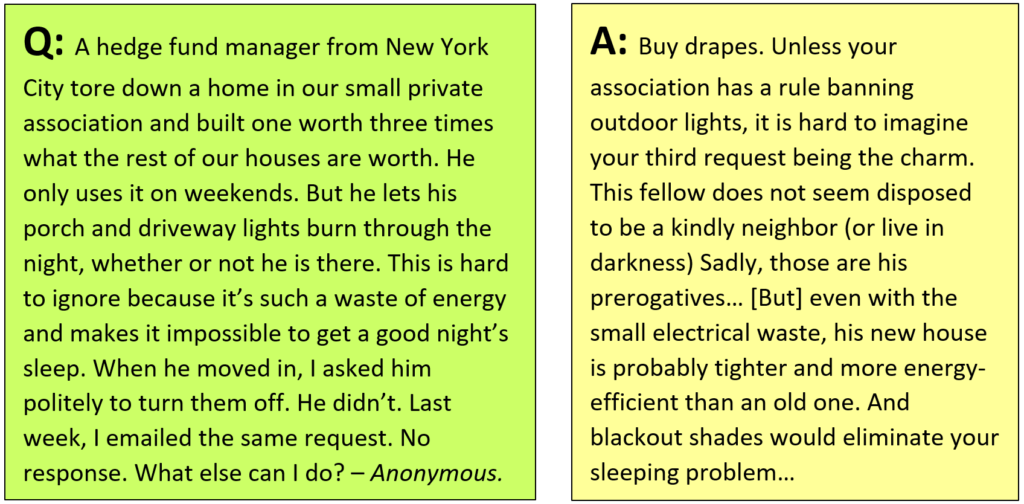 From Feb. 5 Sunday NY Times, under heading "Waste of Energy" (see text for link)